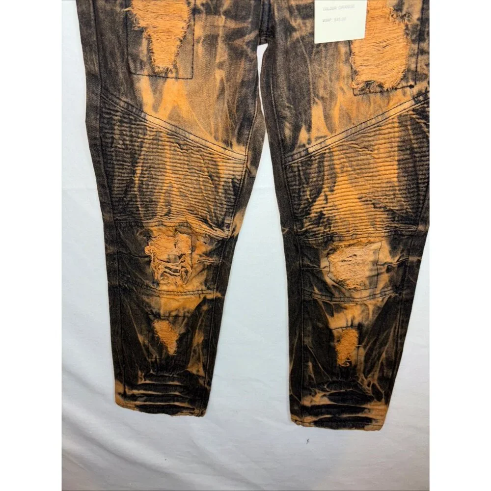 Denim  & Rivets Distressed New  Youth Brown Denim Size  S10